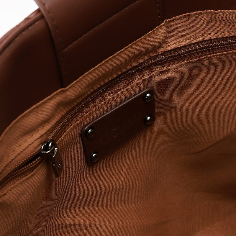 LID-DVTX-015  Cross Patterened Leather Shoulder Bag