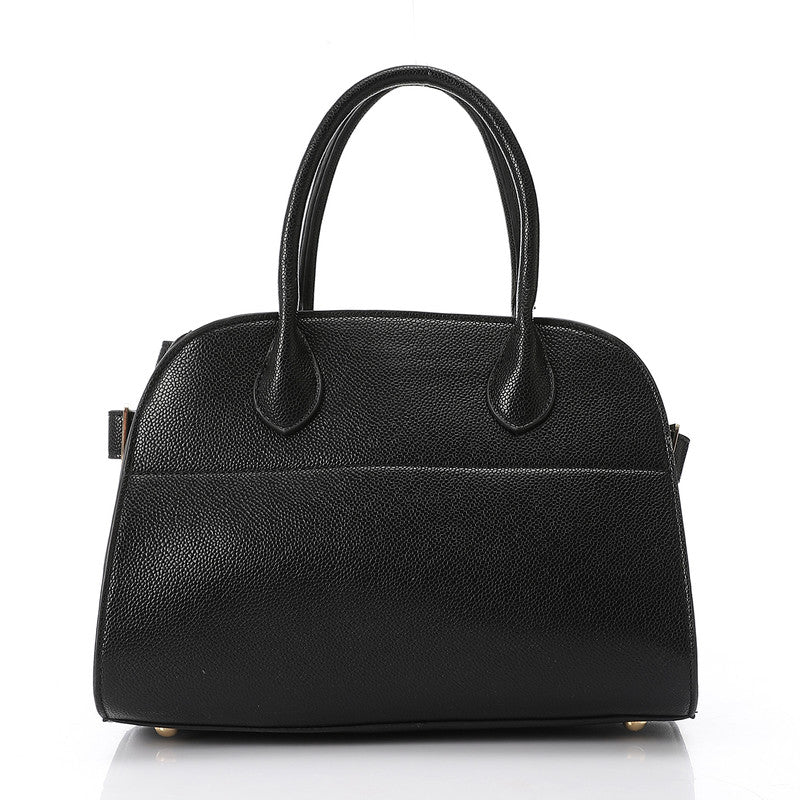 LID-DVTX-027  Bowler Leather Handbag