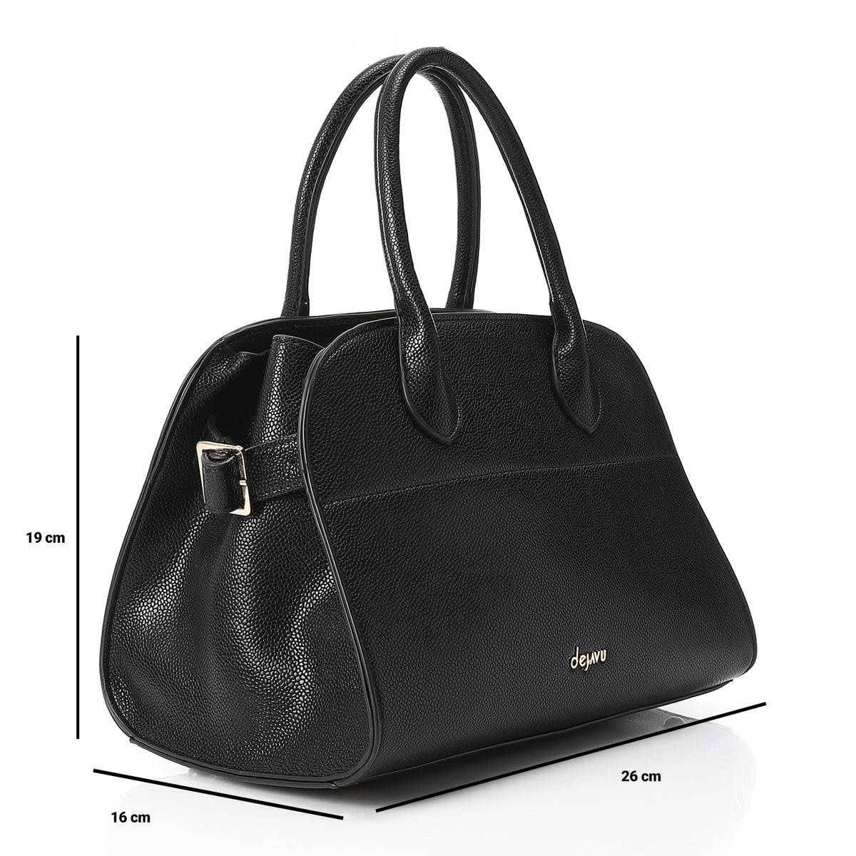 LID-DVTX-027  Bowler Leather Handbag