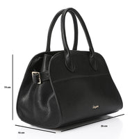 LID-DVTX-027  Bowler Leather Handbag