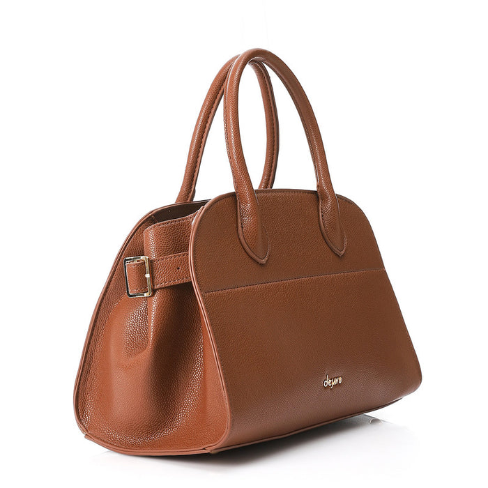 LID-DVTX-027  Bowler Leather Handbag