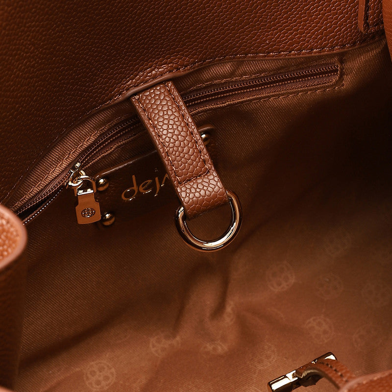 LID-DVTX-027  Bowler Leather Handbag