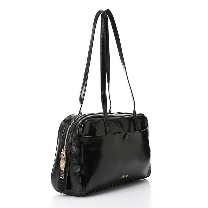 LID-DVTX-028 Shinny Zipper Closure Handbag