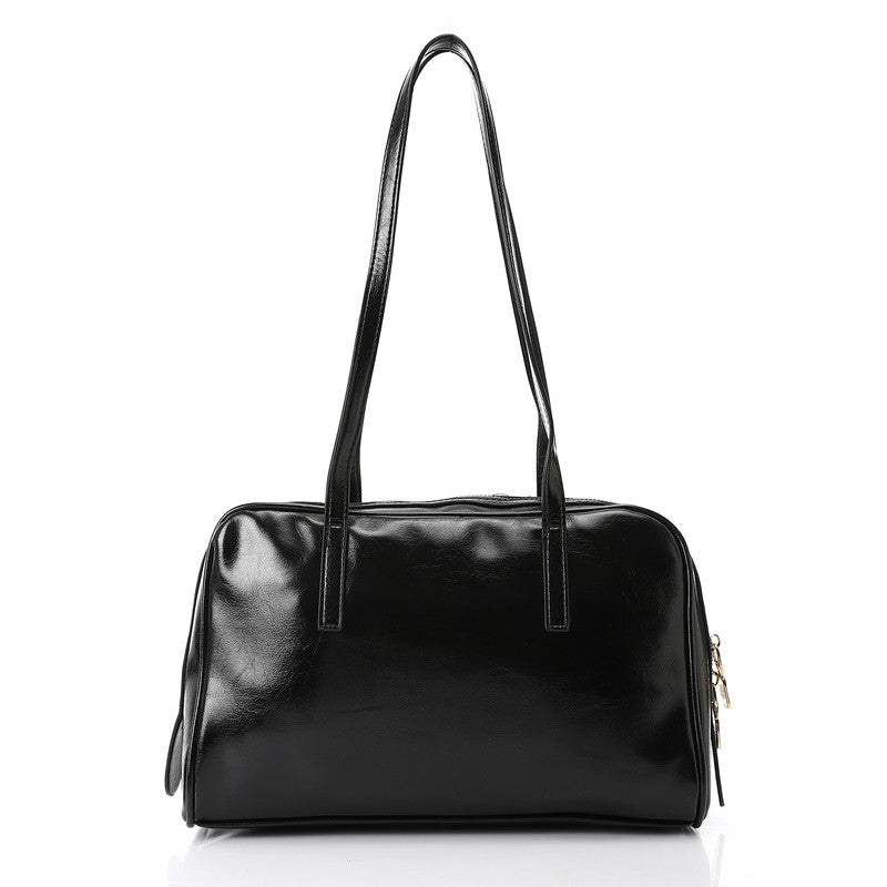 LID-DVTX-028 Shinny Zipper Closure Handbag