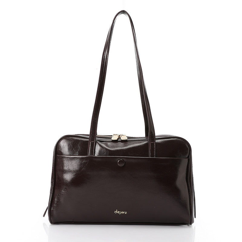 LID-DVTX-028 Shinny Zipper Closure Handbag