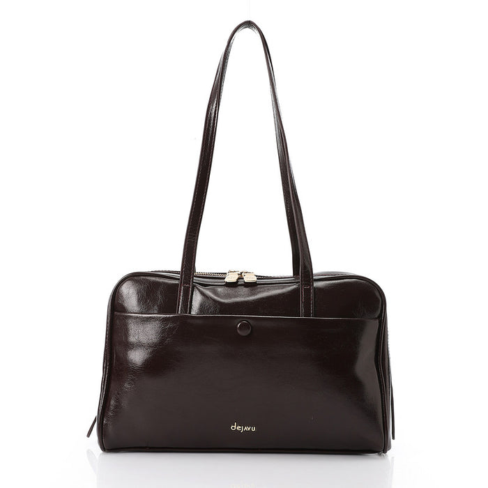 LID-DVTX-028 Shinny Zipper Closure Handbag