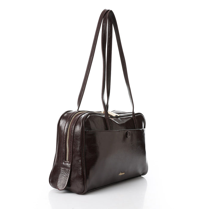 LID-DVTX-028 Shinny Zipper Closure Handbag