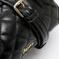 LID-DVTX-029  Quilted Bowler Shinny Handbag