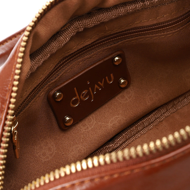 LID-DVTX-029  Quilted Bowler Shinny Handbag