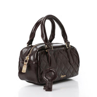 LID-DVTX-029  Quilted Bowler Shinny Handbag