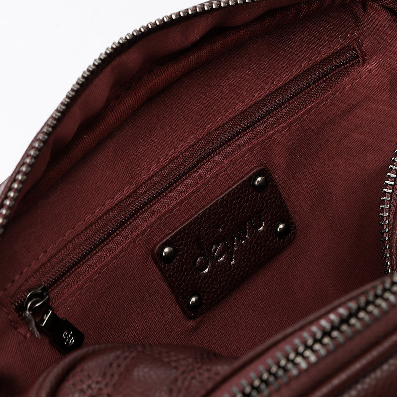 LID-DVTX-033  Studded Leather Shoulder Bag