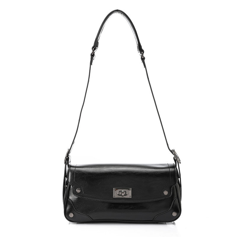 LID-DVTX-034 Switch Lock Plain Shoulder Bag