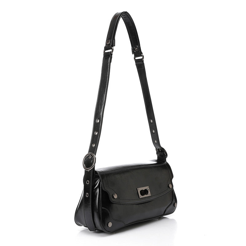 LID-DVTX-034 Switch Lock Plain Shoulder Bag