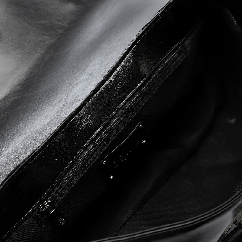 LID-DVTX-034 Switch Lock Plain Shoulder Bag