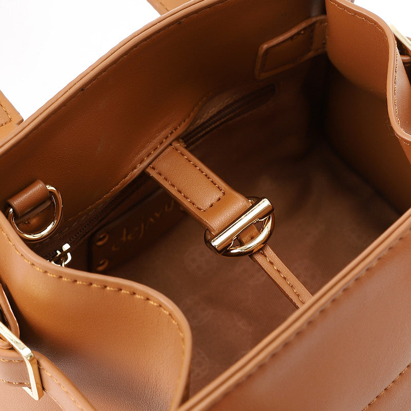 LID-DVTX-037 Leather Top Handle Handbag