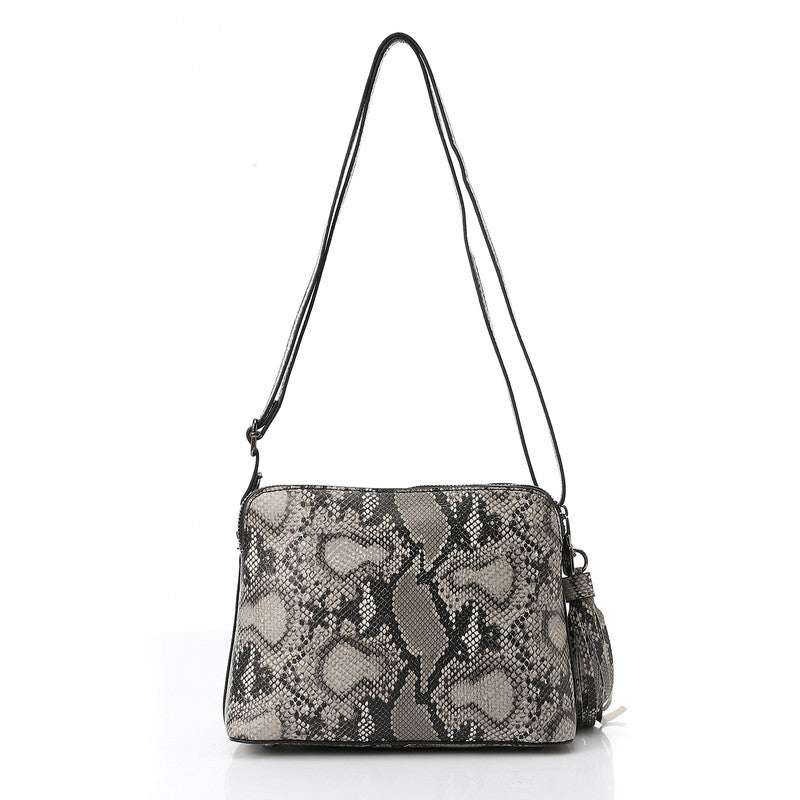 LID-DVTX-040 Snake Textured Cross Bag