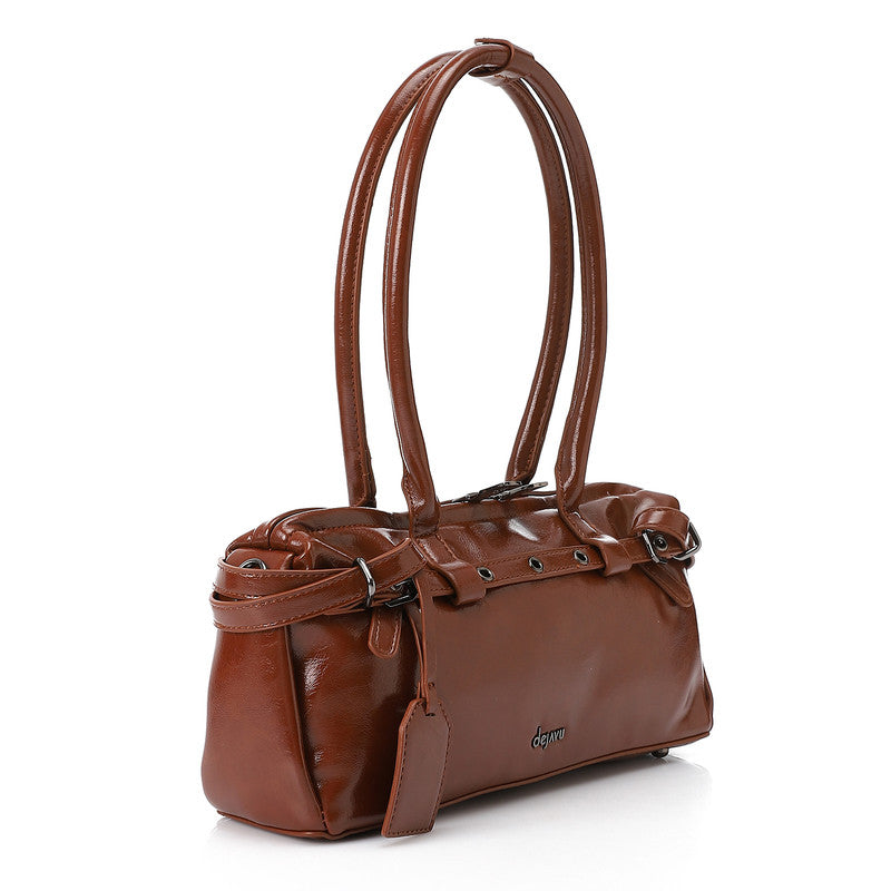LID-DVTX-041 Shiny Solid Plain Shoulder Bag