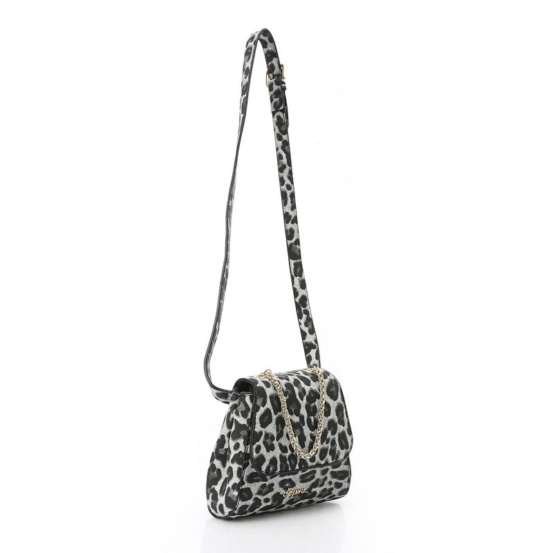 LID-DVTX-044 Leopard Print Leather Cross Bag