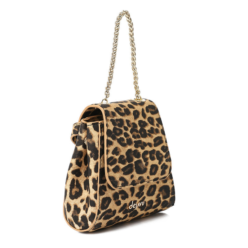 LID-DVTX-044 Leopard Print Leather Cross Bag