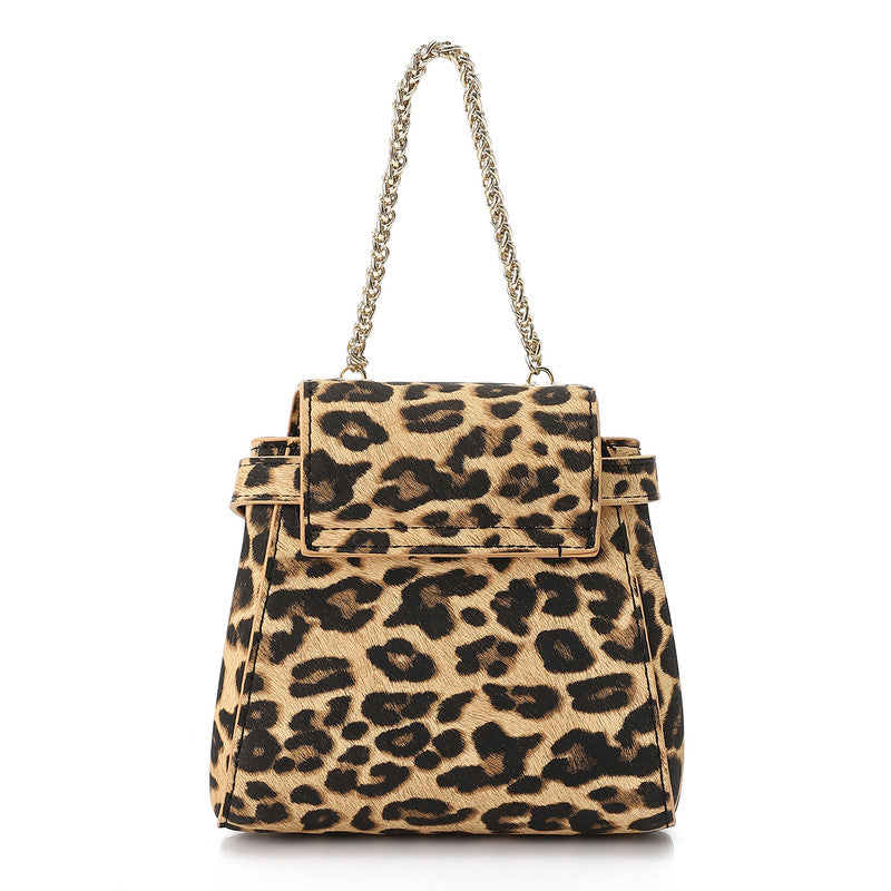 LID-DVTX-044 Leopard Print Leather Cross Bag