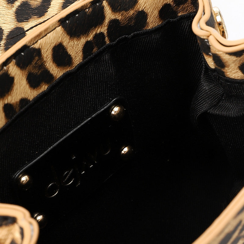 LID-DVTX-044 Leopard Print Leather Cross Bag