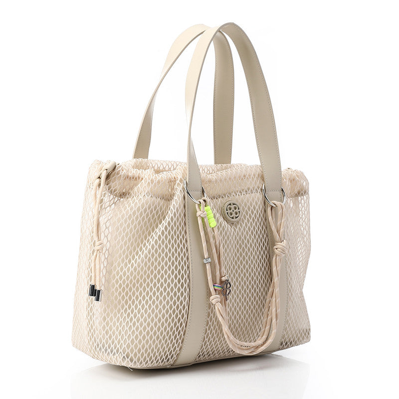 OYE-DJTX-008 Mesh Bag With Leather Hand