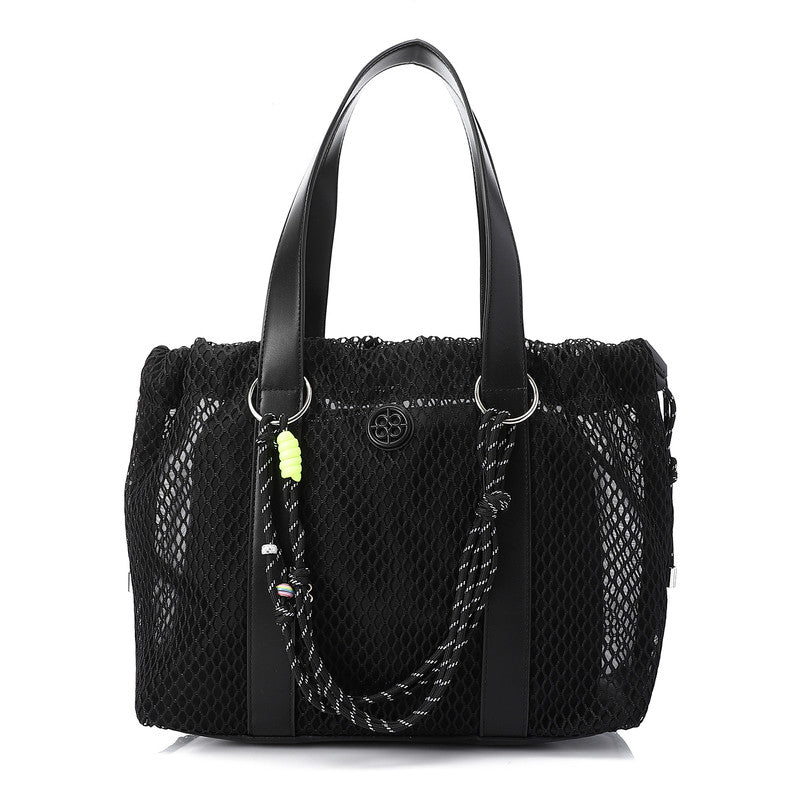 OYE-DJTX-008 Mesh Bag With Leather Hand