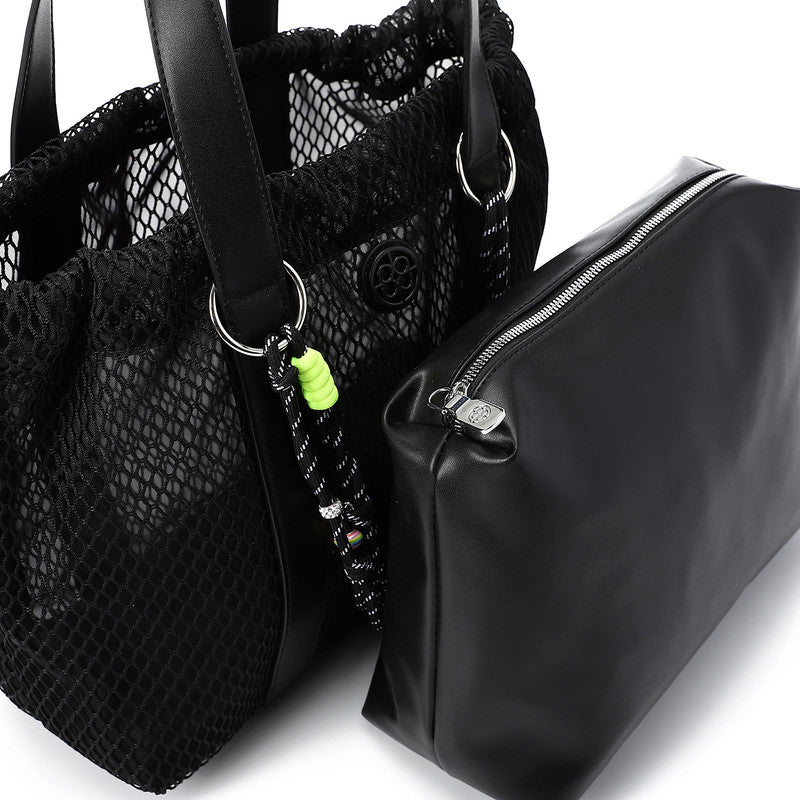 OYE-DJTX-008 Mesh Bag With Leather Hand