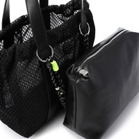 OYE-DJTX-008 Mesh Bag With Leather Hand