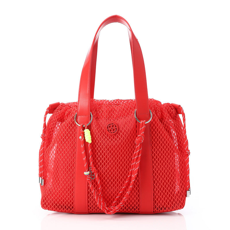 OYE-DJTX-008 Mesh Bag With Leather Hand