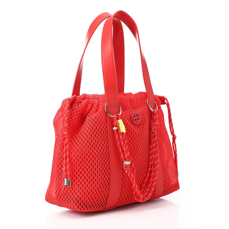 OYE-DJTX-008 Mesh Bag With Leather Hand