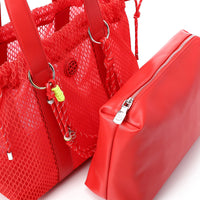 OYE-DJTX-008 Mesh Bag With Leather Hand