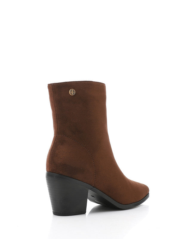 PRD-DVTX-003 Heeled Suede Ankle Boot