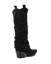 PRD-DVTX-005 Fold Slip On Knee High Boots