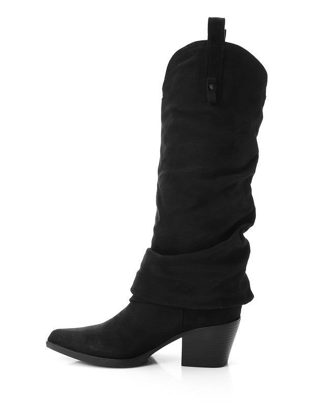 PRD-DVTX-005 Fold Slip On Knee High Boots