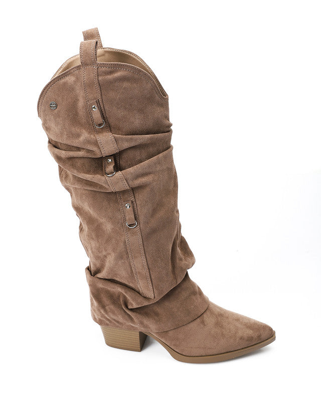 PRD-DVTX-005 Fold Slip On Knee High Boots