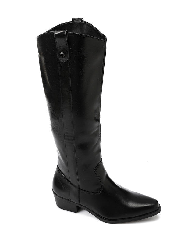 PRD-DVTX-006 Knee High Plain Leather Boot