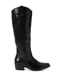 PRD-DVTX-006 Knee High Plain Leather Boot