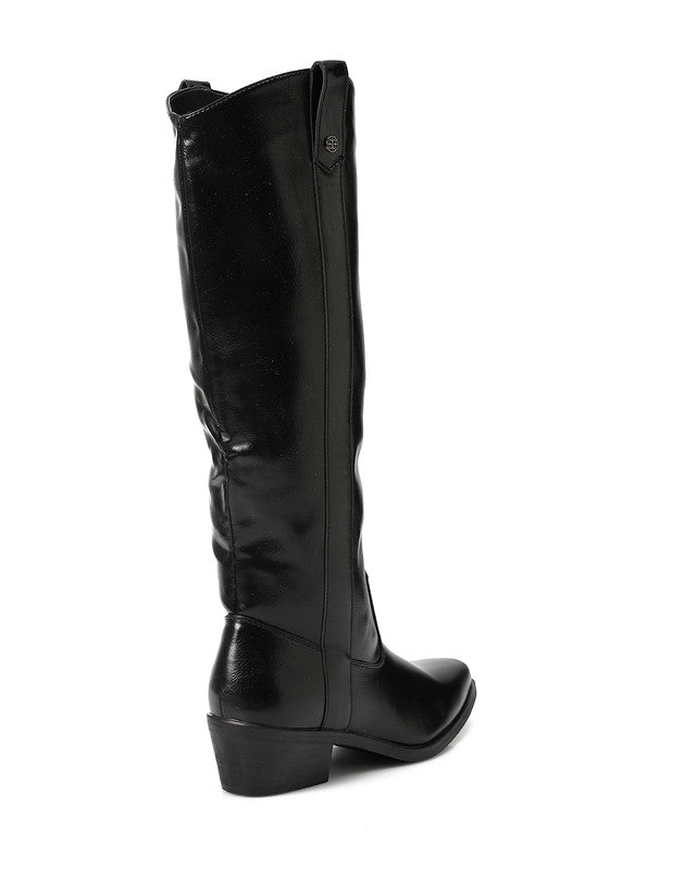 PRD-DVTX-006 Knee High Plain Leather Boot
