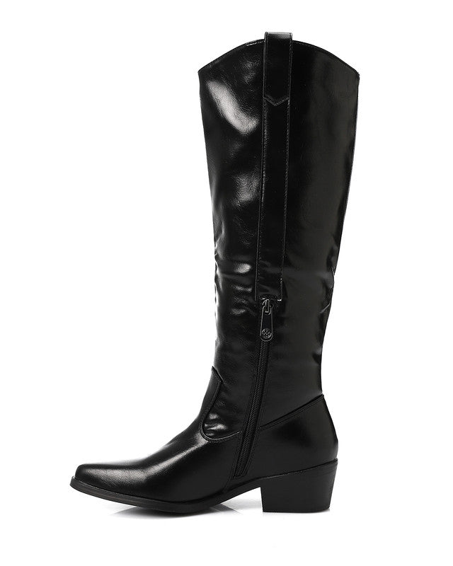 PRD-DVTX-006 Knee High Plain Leather Boot