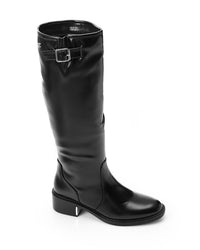 PRD-DVTX-008 Mid Heel Leather Knee High Boots