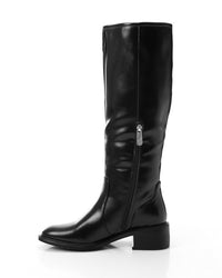 PRD-DVTX-008 Mid Heel Leather Knee High Boots