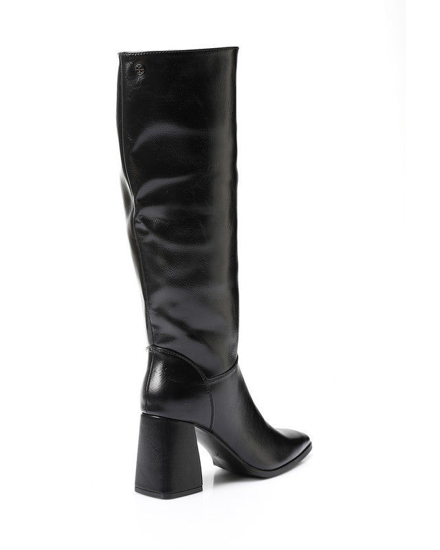 PRD-DVTX-012 Heeled Knee High Plain Boot