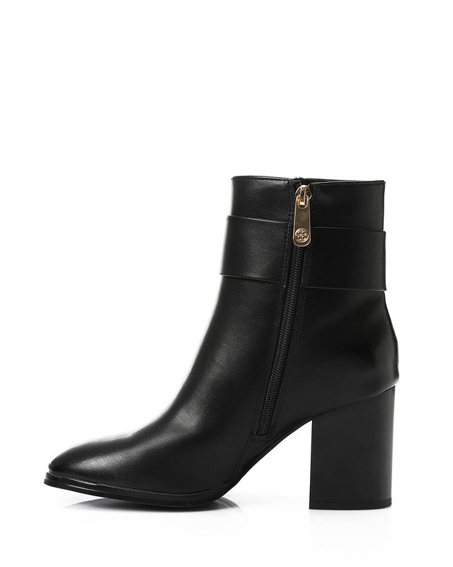 PRD-DVTX-014 Decorative Buckle High Heel Ankle BootsDark