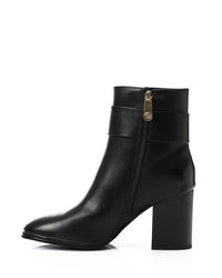 PRD-DVTX-014 Decorative Buckle High Heel Ankle BootsDark