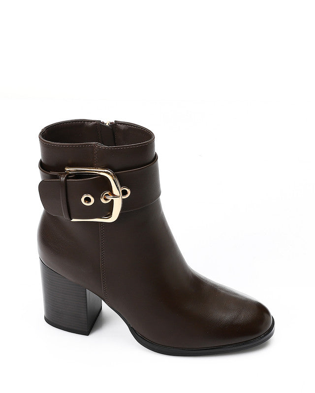 PRD-DVTX-014 Decorative Buckle High Heel Ankle BootsDark