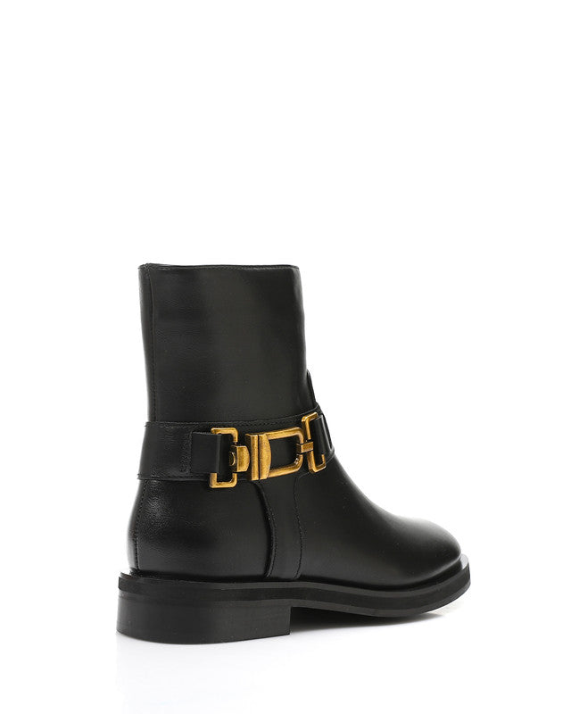PRD-DVTX-020  Side Chain Leather Ankle Boot