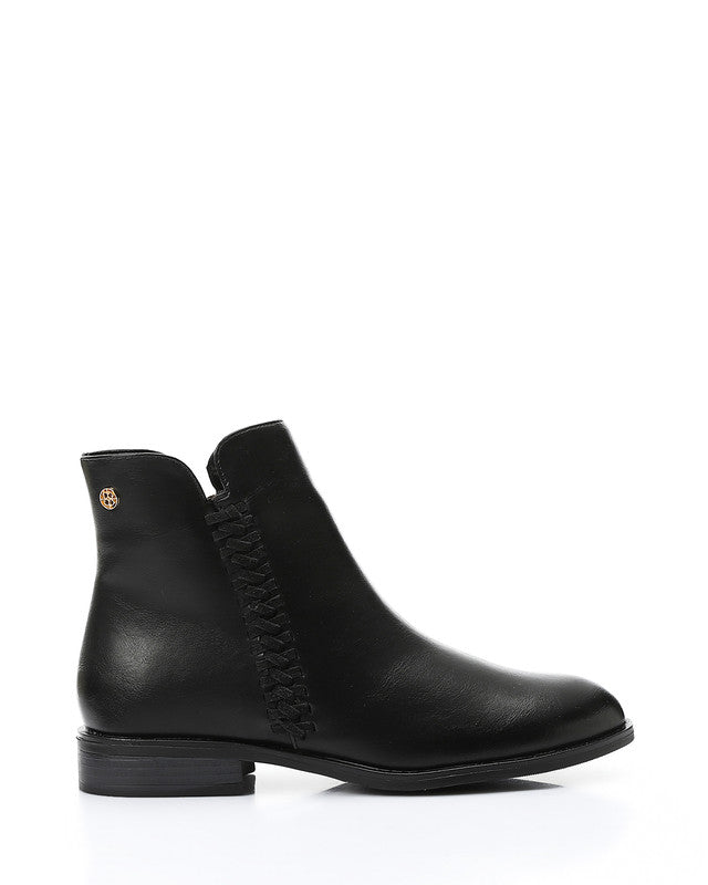 PRD-DVTX-021 Zipper Closure Flat Ankle Boots