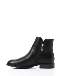 PRD-DVTX-021 Zipper Closure Flat Ankle Boots