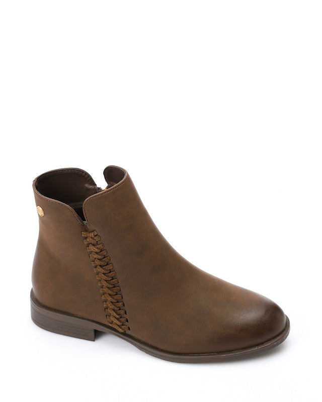 PRD-DVTX-021 Zipper Closure Flat Ankle Boots